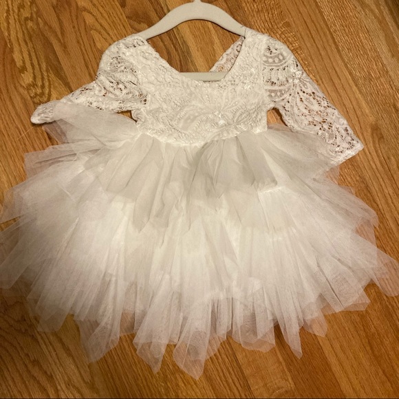 Baby girl tulle flower girl dress - Picture 6 of 14